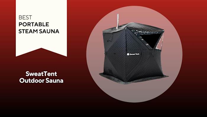 The SweatTent Outdoor Sauna can produce steam or dry heat.